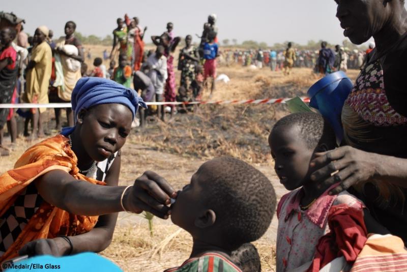 Nearly 700 dead as South Sudan battles worst cholera outbreak since independence - A child receives oral cholera vaccine in South Sudan. (Photo: Ella Glass/Medair)