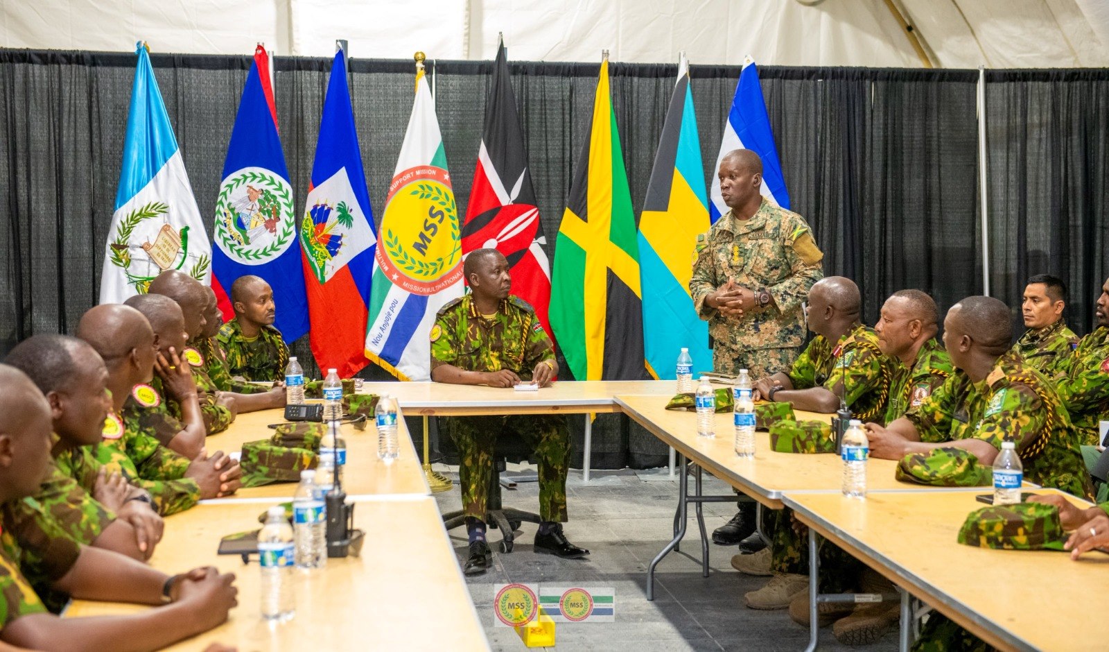 Kenyan police officer injured in Haiti security operation - Part of the Kenyan officers contingent serving with the Multinational Security Support (MSS) mission in Haiti.(Photo: MSS)