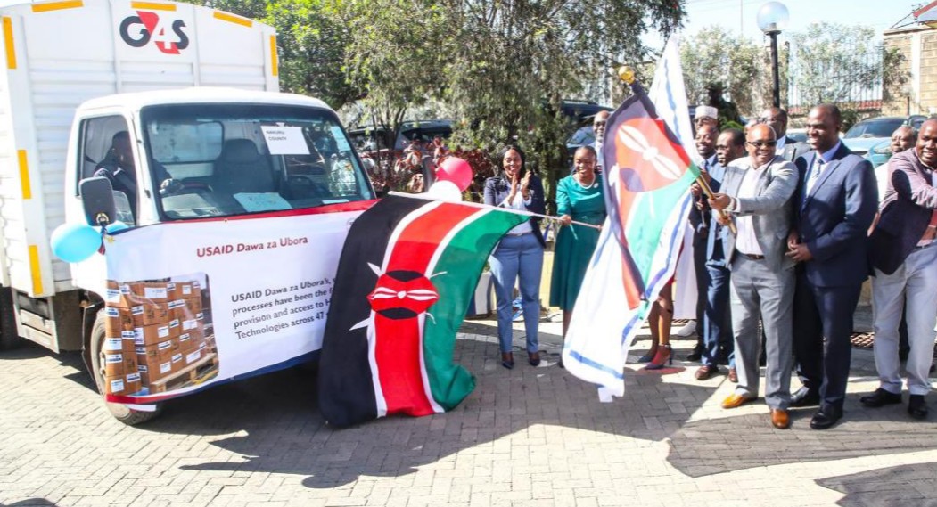 KEMSA releases ARVs targeting one million HIV patients after concerns over US aid cuts - Ministry of Health and Kemsa officials, led by Health CS Debora Barasa, flag off HIV, TB and malaria drugs on March 14, 2025. (Photo: Kemsa)