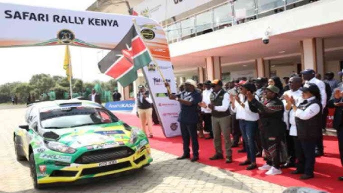 Motorists advised to plan ahead as City Hall Way closes for WRC event - President William Ruto when he flagged off 2024 WRC Safari Rally.