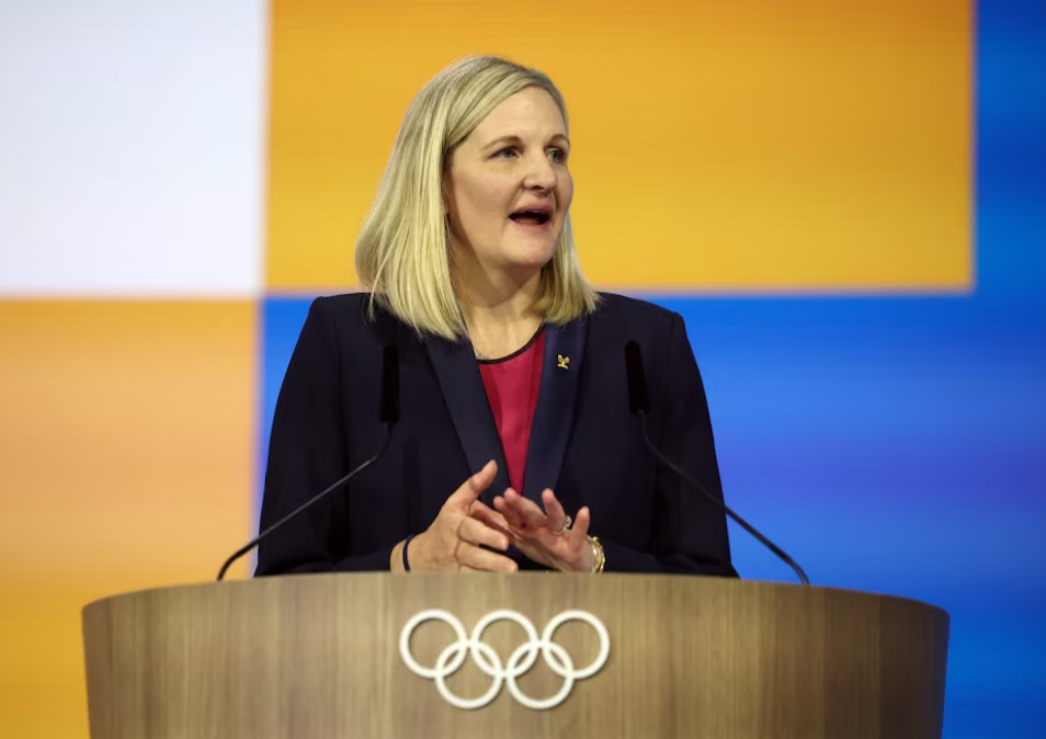 Kirsty Coventry: From Olympic champion to president of IOC -  Olympics - 144th IOC Session - Costa Navarino, Pylos, Greece - March 20, 2025 Kirsty Coventry looks on as she is elected the new president of the International Olympic Committee (IOC) .(Photo/REUTERS)