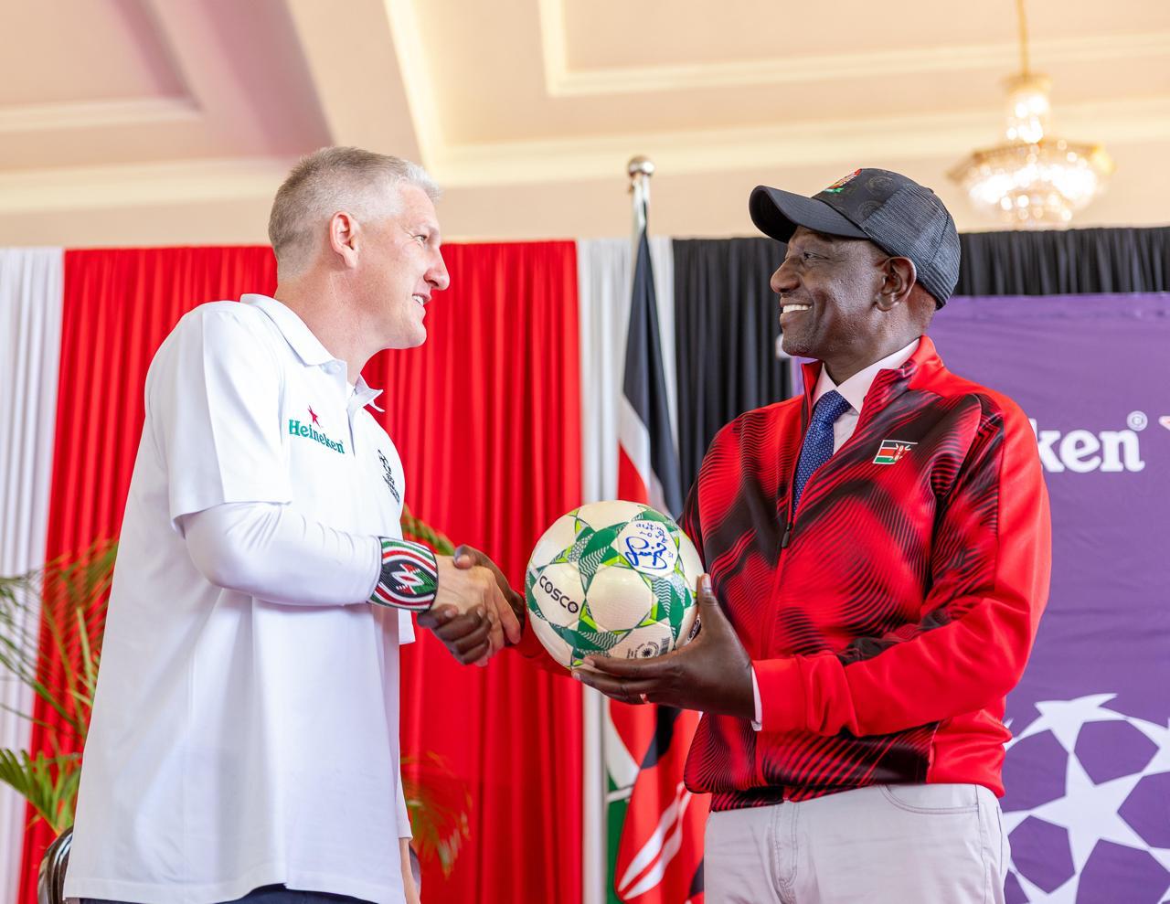 Ruto backs Arsenal as Kenya hosts UEFA Champions League trophy
