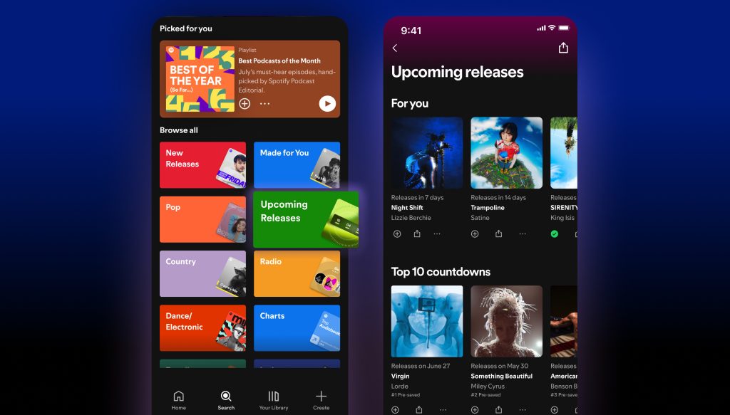 Spotify’s new ‘upcoming releases hub’ makes music discovery easier for fans