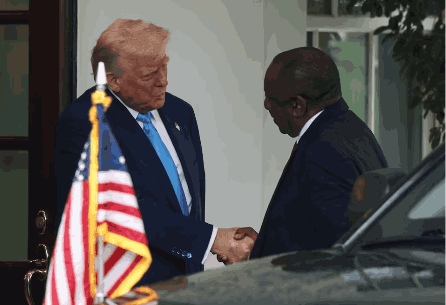 South Africa's Ramaphosa faces Trump with deals on offer and golfers in tow