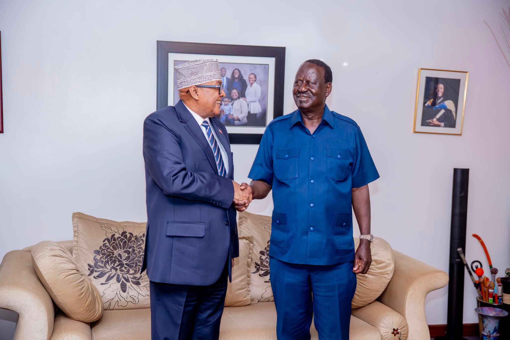 Raila hosts Somaliland President Abdirahman Abdilahi in farewell dinner, rekindling ties