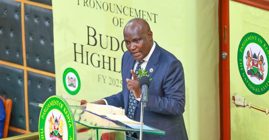 Kenya cuts environment budget to Sh103.8 billion despite climate change pressures - Treasury Cabinet Secretary John Mbadi presenting the Sh4.2 trillion budget before Parliament on June 12, 2025. (Photo: National Assembly KE)