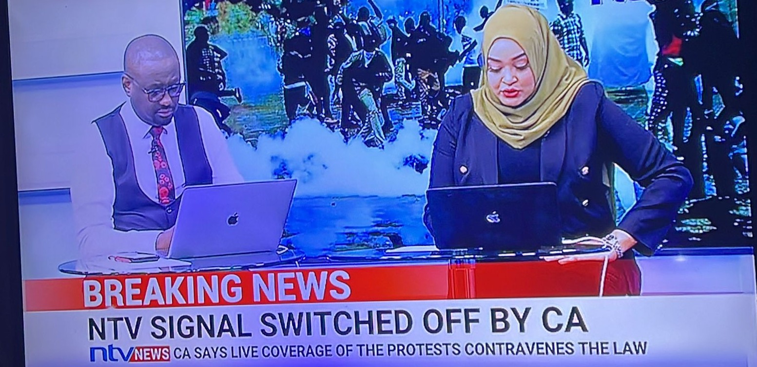 Communications Authority shuts down TV signals over protest coverage in major crackdown on press freedom
