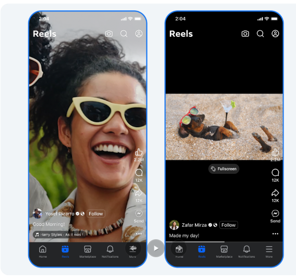 Meta to auto-convert Facebook videos into Reels in major update - Sample of a Facebook Reel. (Photo: Facebook)