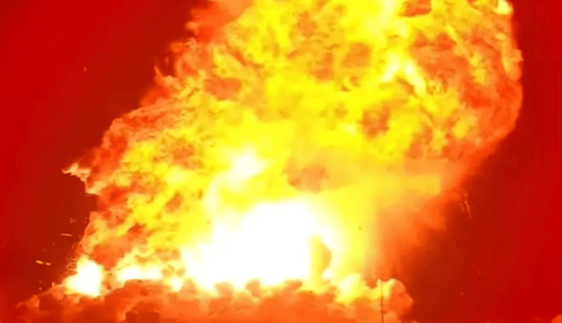 SpaceX rocket explodes into a massive fireball during test