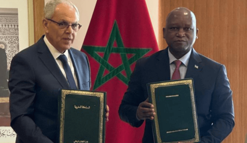 Rwanda, Morocco ink ‘landmark’ military cooperation agreement - Morocco’s Minister Delegate in charge of the National Defense Administration Abdeltif Loudyi and Juvenal Marizamunda, Rwanda’s Minister of Defence, shortly after signing a military cooperation agreement between their two countries, on June 18. (The New Times)