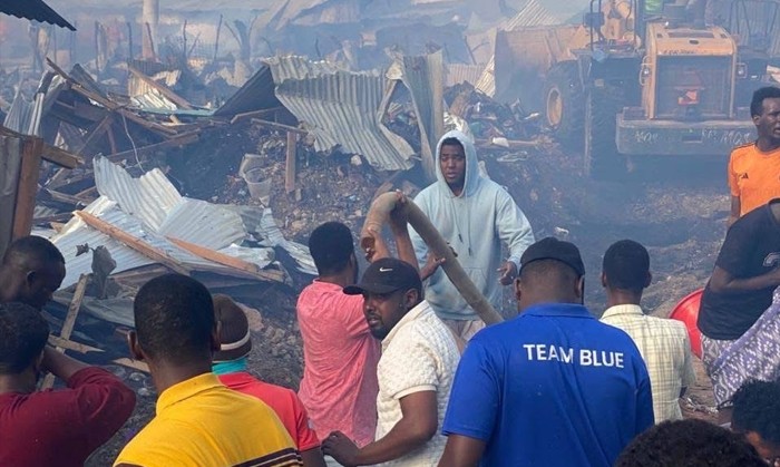 Fire burns Garissa town’s Soko Mugdi market again as traders count millions in losses
