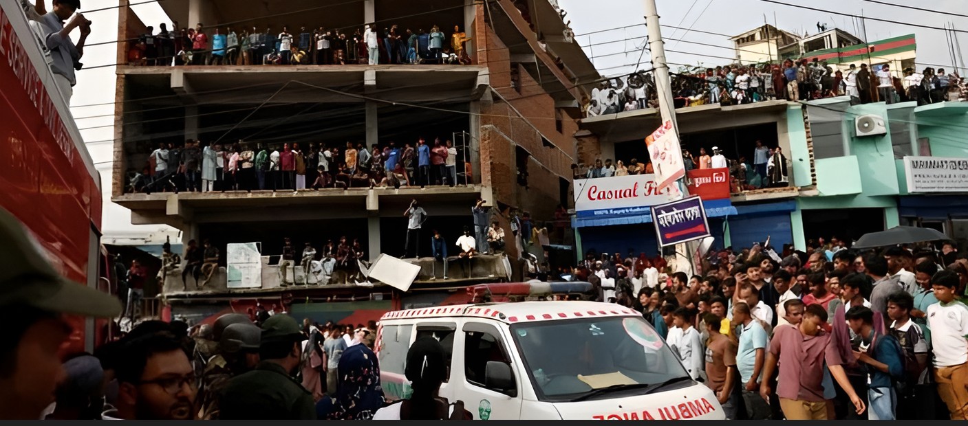 19 killed as Bangladeshi air force jet crashes into school building in Dhaka