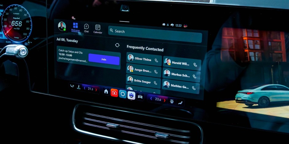 Mercedes-Benz partners with Microsoft to bring video calls, AI tools into cars