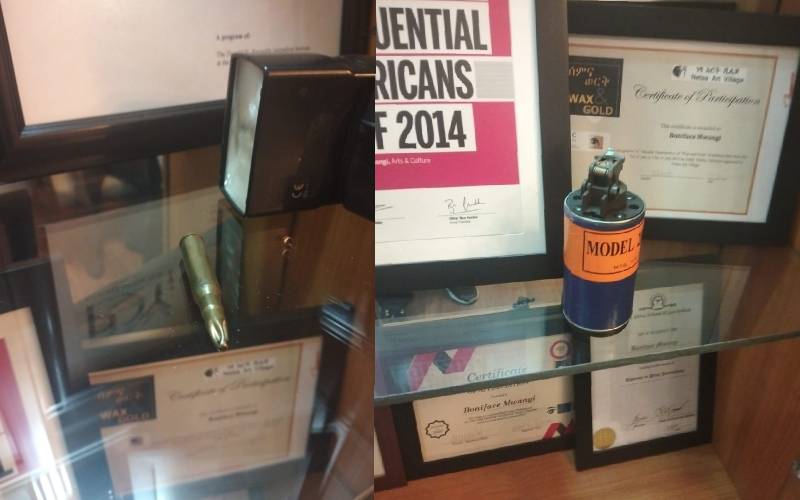 Details of 7.62mm blank round found in Boniface Mwangi’s office