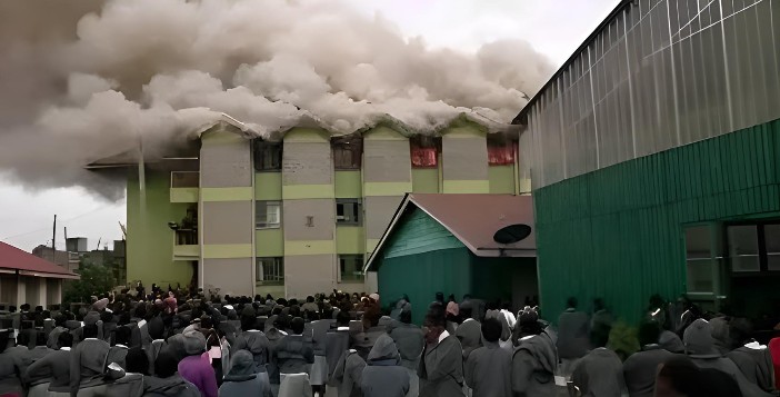 Fire erupts at Embakasi Girls Secondary School in Mukuru, no injuries reported so far