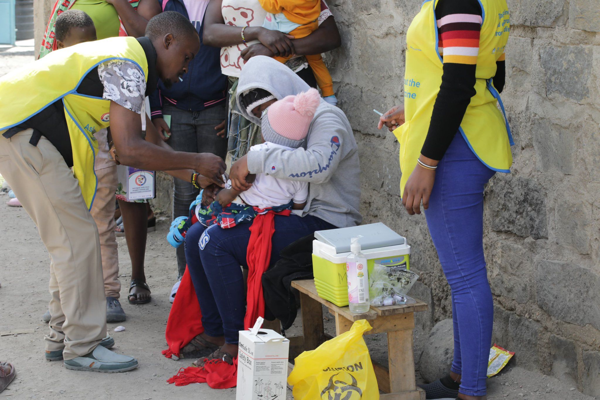 15.6 million children vaccinated against measles-rubella and typhoid