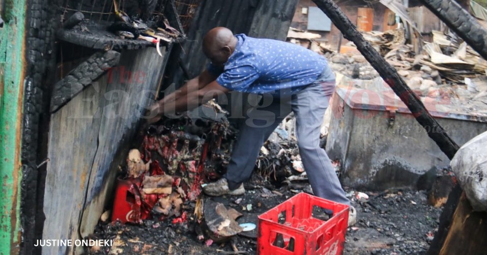 ‘We’ve lost everything’: Traders plead for help after fire ravages handicraft market in Kamukunji
