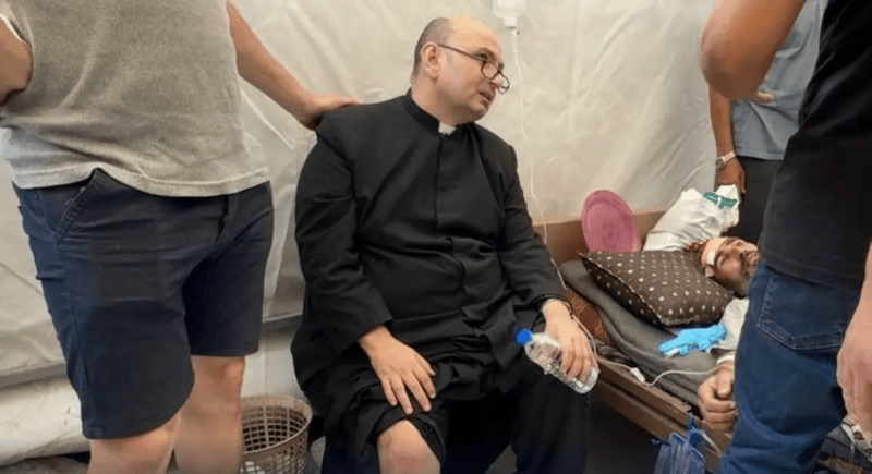 Top Christian leaders in Jerusalem deliver tons of aid to Gaza after church attack