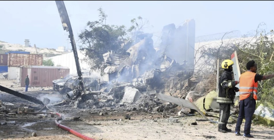 Ugandan aircraft on AUSSOM mission crashes near Somalia's Mogadishu airport killing three
