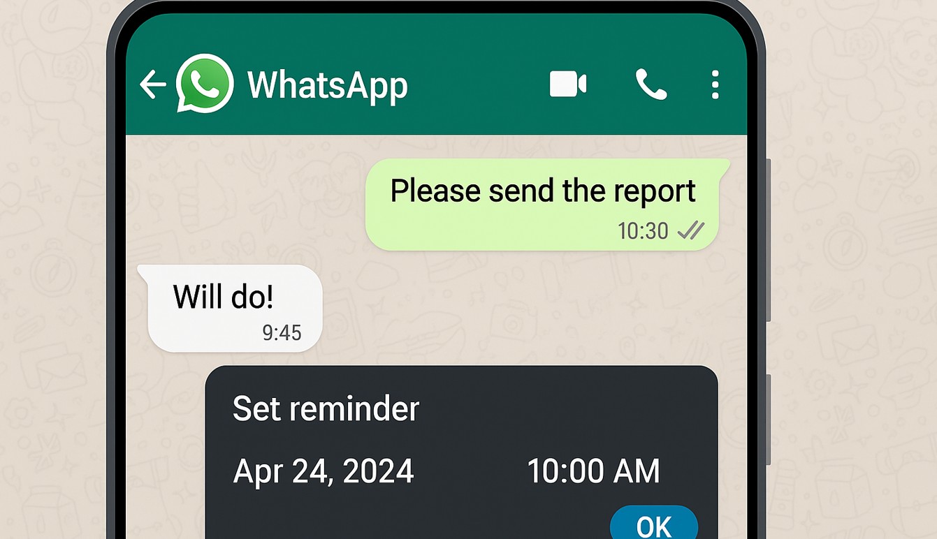 WhatsApp to introduce custom message reminders to boost productivity