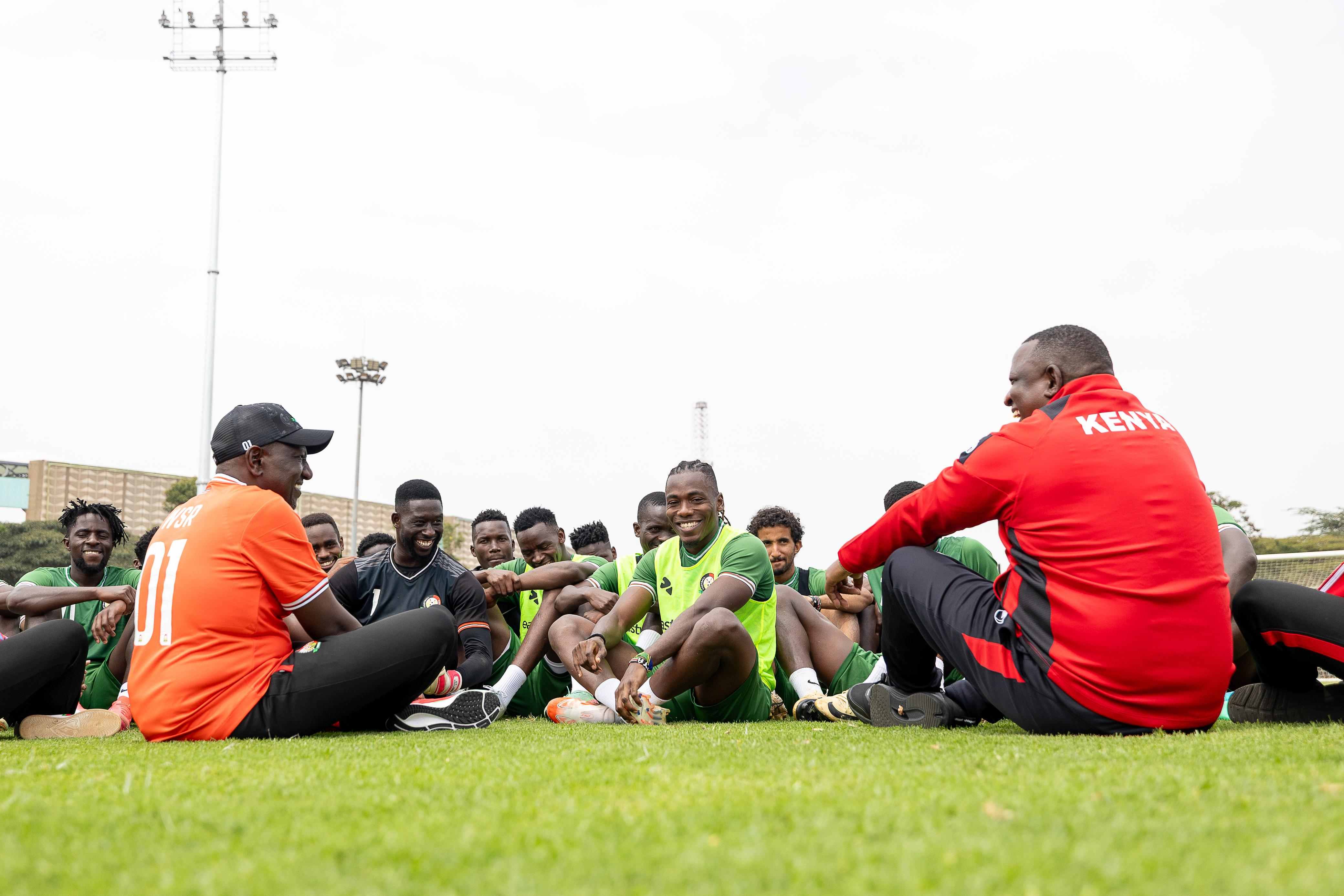 Ruto visits Harambee Stars ahead of the historic CHAN tournament