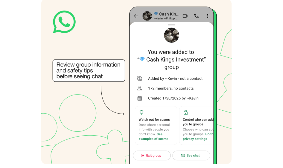 New WhatsApp update warns users before joining unknown group chats