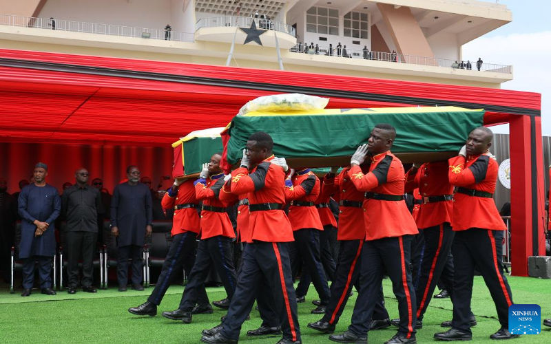 Ghana holds state funeral for helicopter crash victims