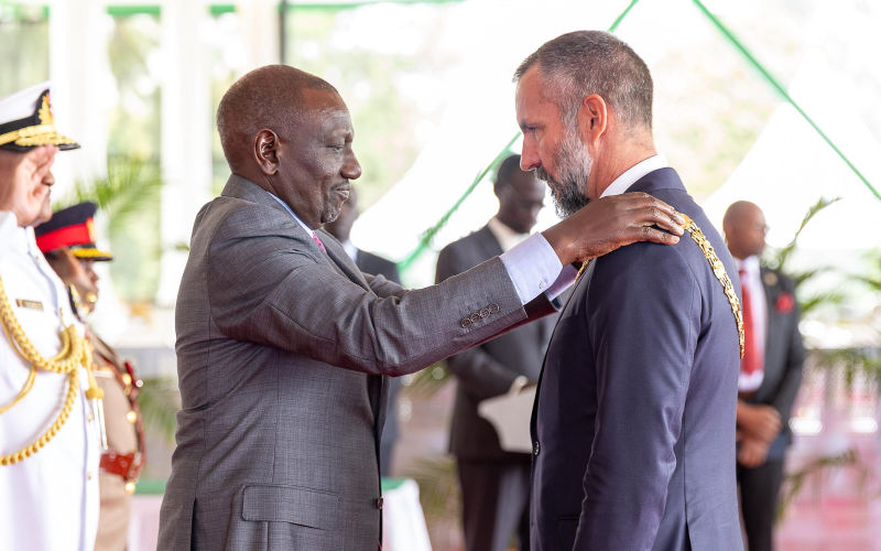 President Ruto bestows Prince Rahim Aga Khan V 'Chief of the Order of the Golden Heart'