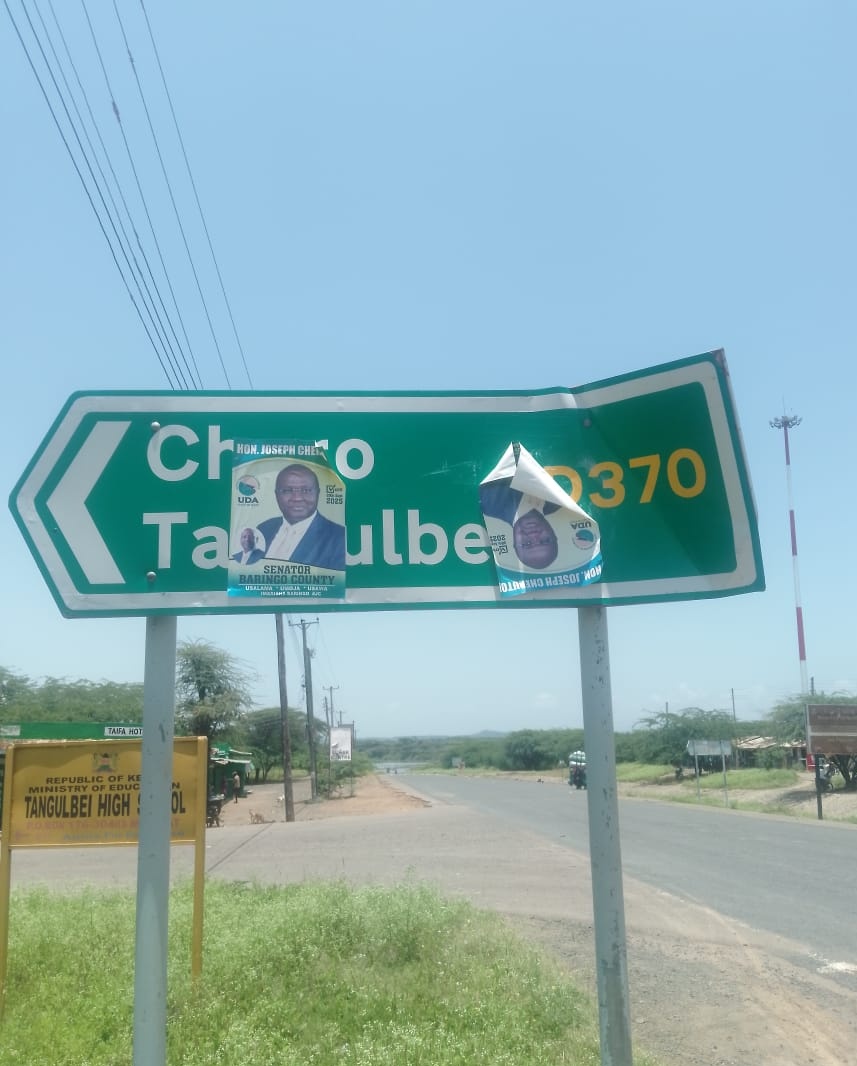 KeNHA warns politicians against placing campaign posters on road signs, say offenders face Sh85,000 fine