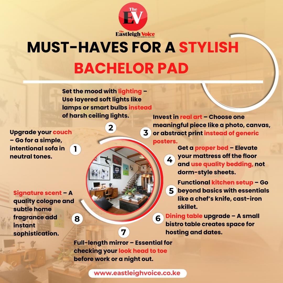 10 must-haves for a stylish bachelor pad