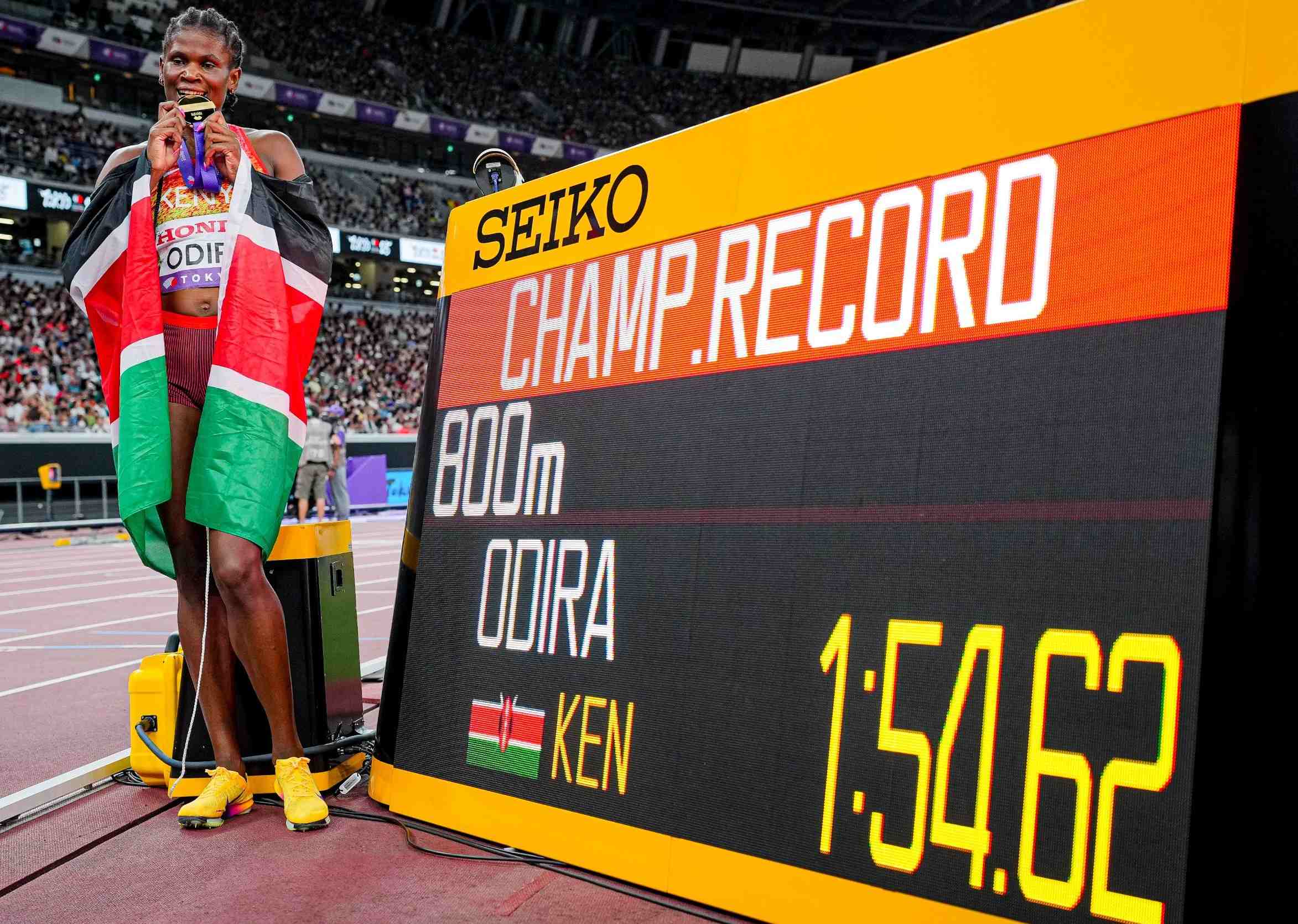 Lilian Odira smashes 800m championship record to claim Kenya's seventh gold at 2025 Tokyo World Championships