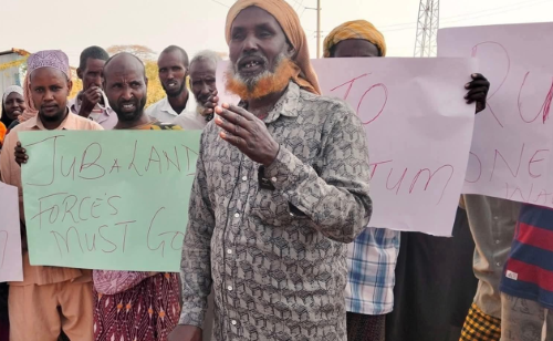 Mandera residents protest presence of Jubaland forces in the county