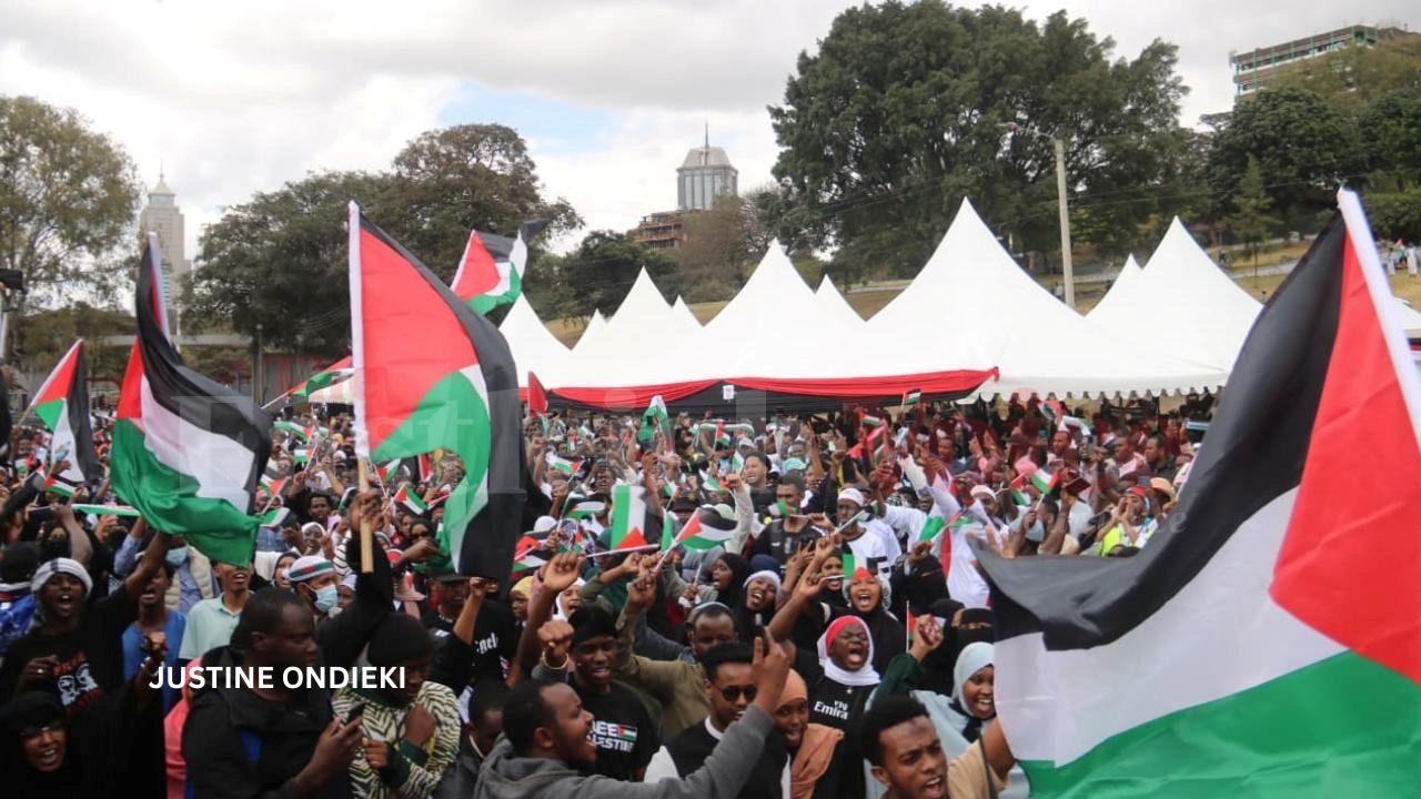 Human rights activists demand Kenya take action against Gaza genocide as thousands rally in support of Palestine in Nairobi