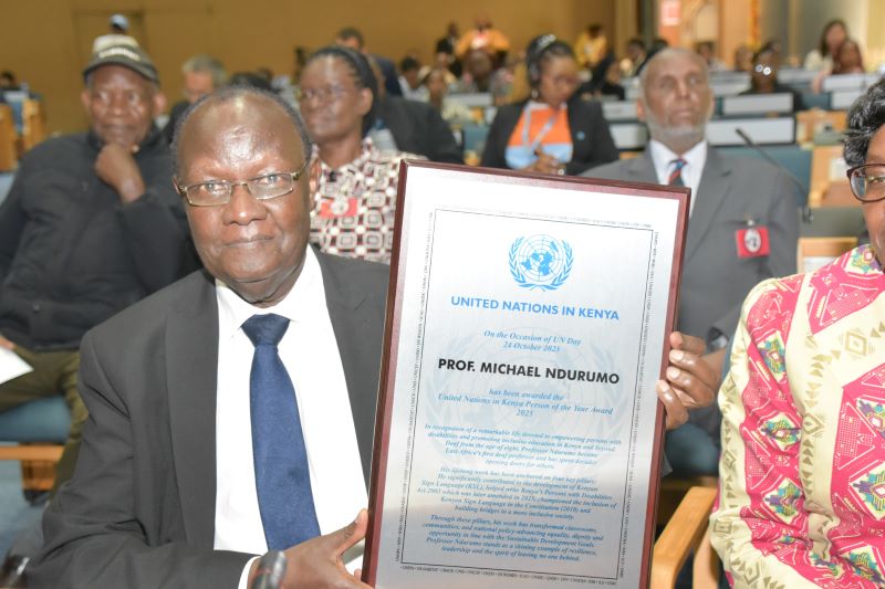 Prof Ndurumo, 'father of sign language', named UN Person of the Year