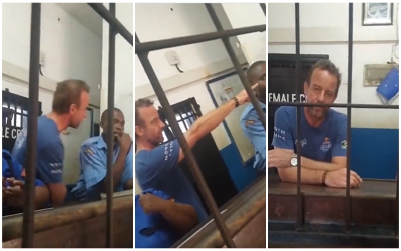 Outrage after viral video shows Dutch national insulting police officer in Diani