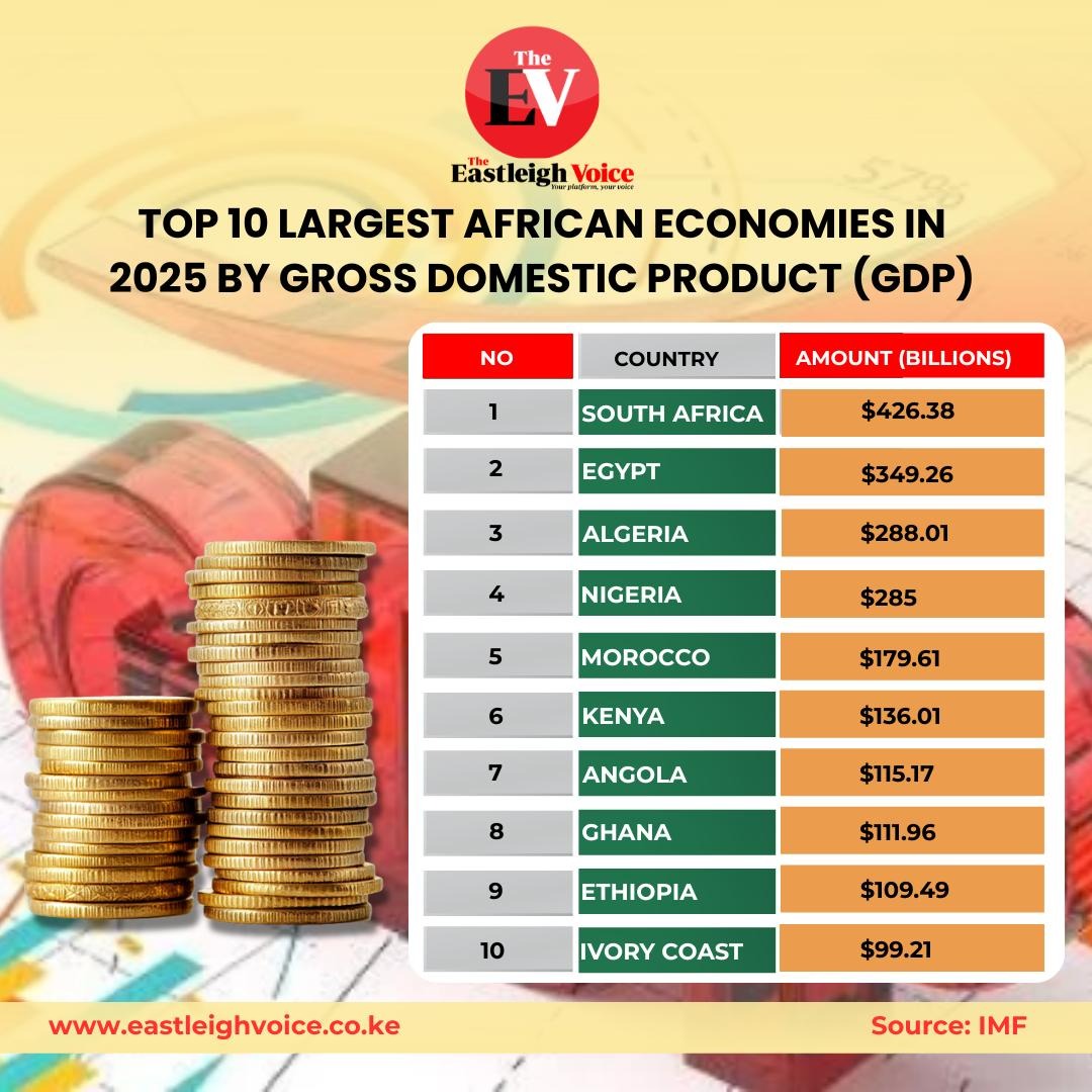 Top 10 largest African economies in 2025 by Gross Domestic Product (GDP)