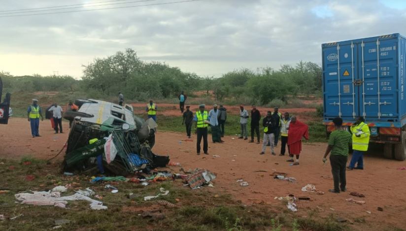 Seven killed in Nairobi-Mombasa highway crash involving matatu and truck