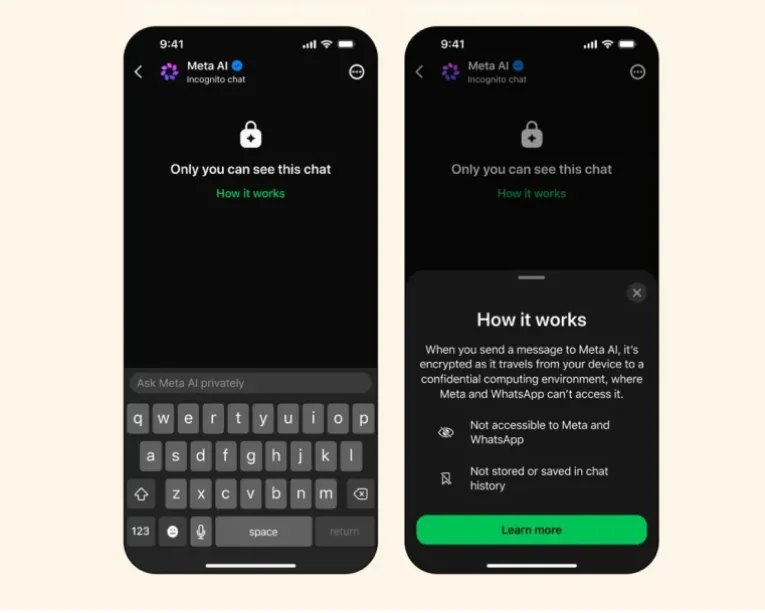 WhatsApp adds incognito mode for Meta AI chats
