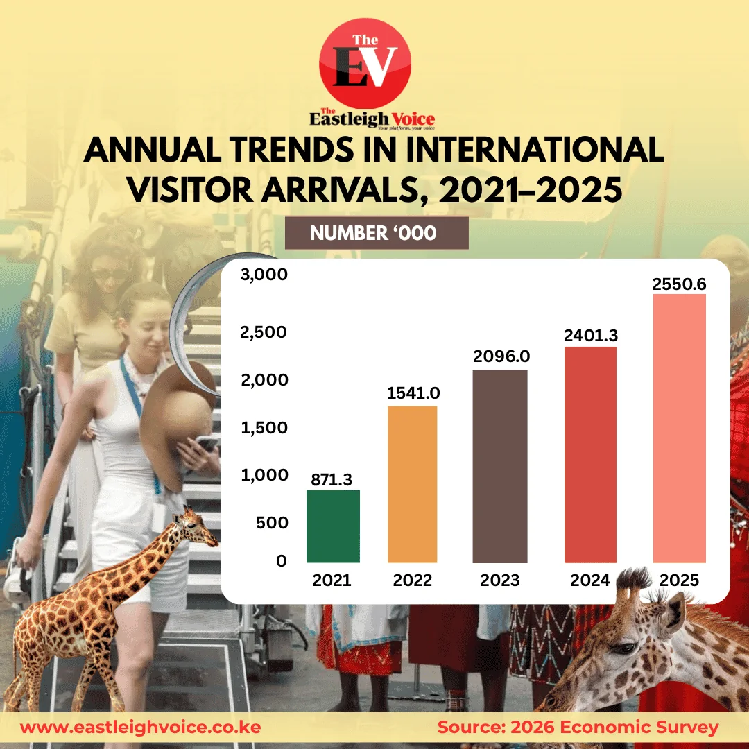 Annual trends in international visitor arrivals, 2021–2025
