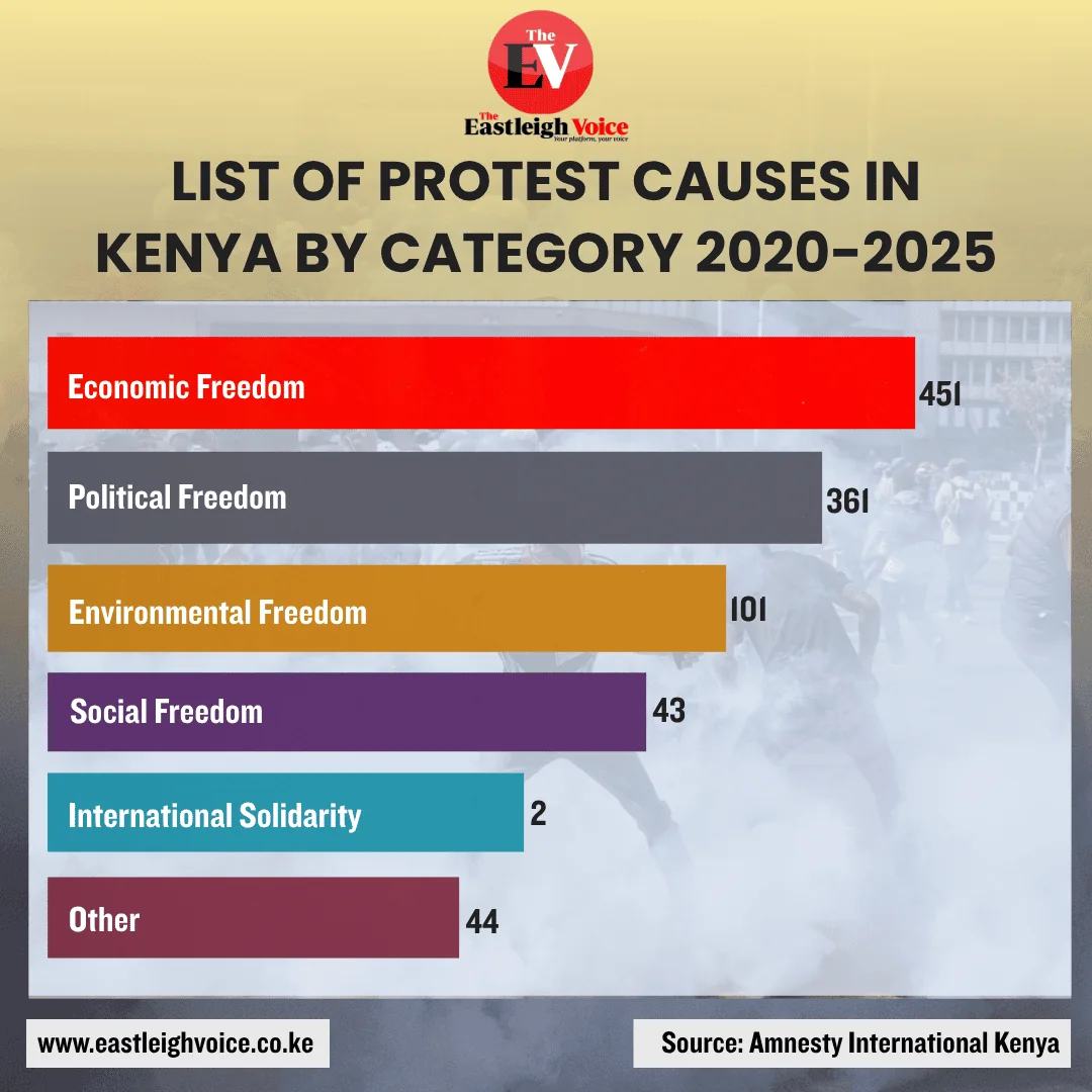 List of protest causes in Kenya by category 2020-2025