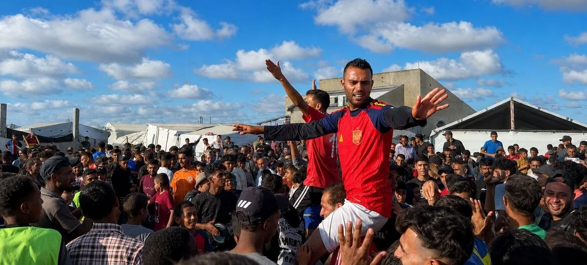 Borrowed boots, borrowed joy: Football thrives in Gaza camps