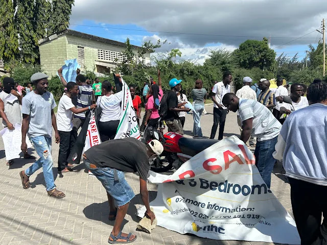 Changamwe residents protest planned evictions to pave way for affordable housing project