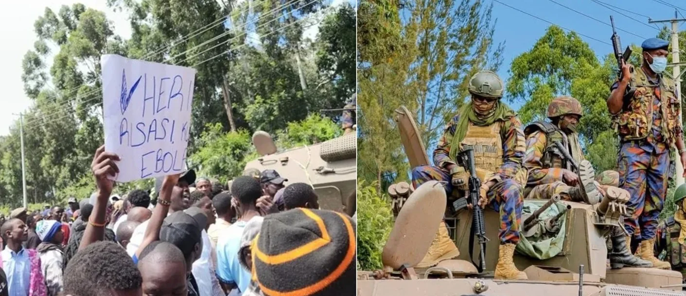 Nanyuki demos halt traffic as locals protest over proposed Ebola quarantine facility at Laikipia Airbase