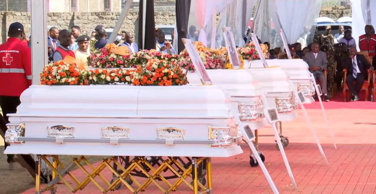 Watch: Requiem mass for 15 Utumishi Girls fire victims at Gilgil Stadium