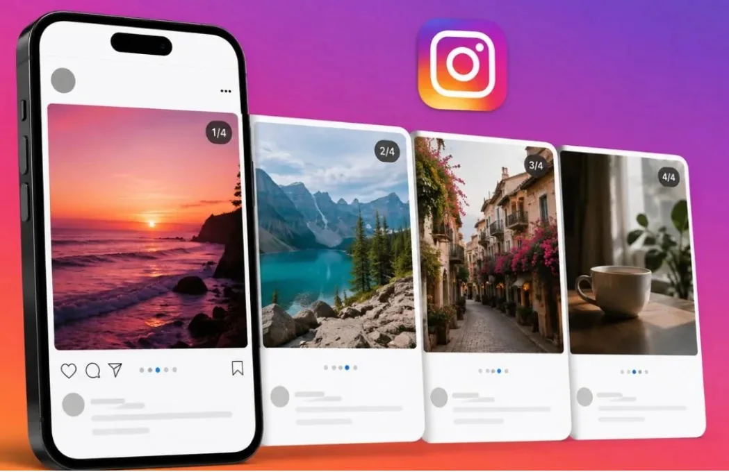 Instagram now lets users add captions to each carousel slide