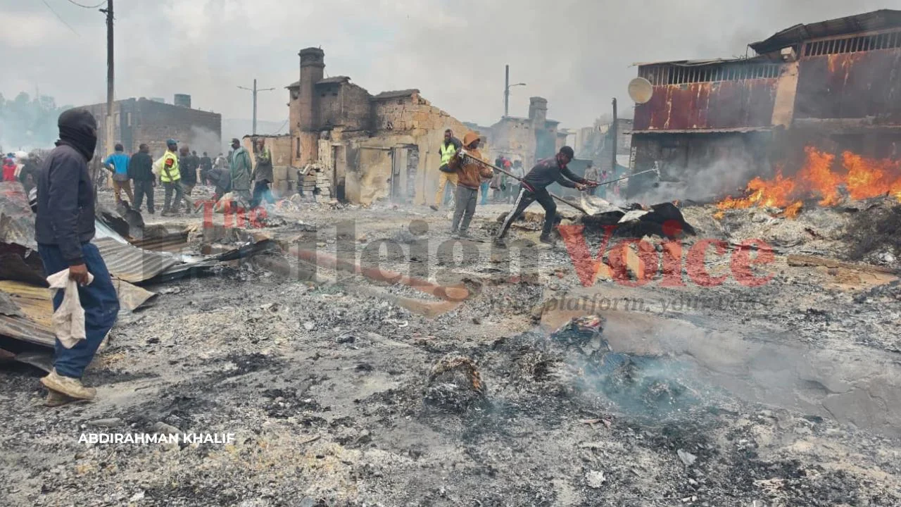 Thousands of traders count heavy losses as massive fire reduces large sections of Gikomba Market to ashes