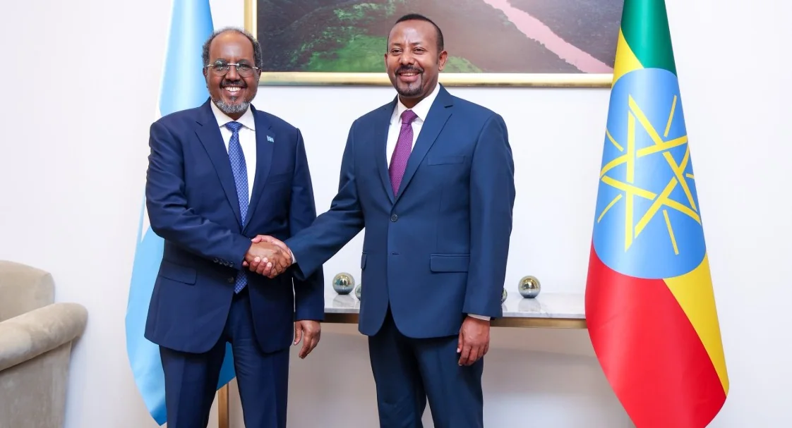 Somali President Hassan Sheikh holds talks with Ethiopian Prime Minister Abiy Ahmed in Addis Ababa