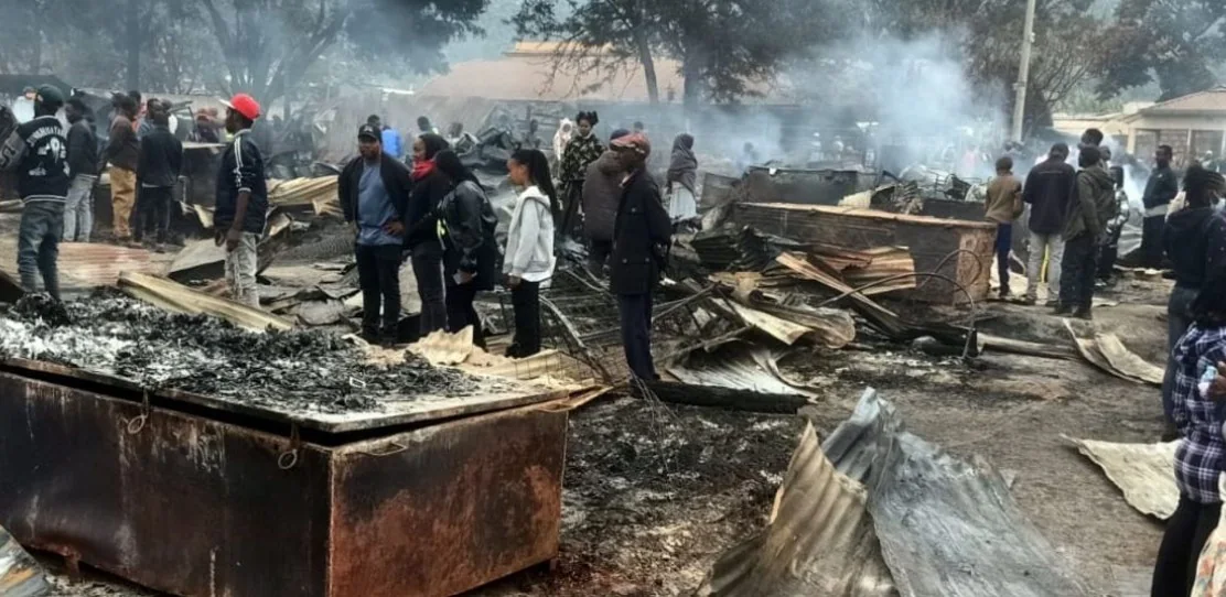 𝐄𝐚𝐬𝐭𝐥𝐞𝐢𝐠𝐡 𝐕𝐨𝐢𝐜𝐞 𝐚𝐭 𝐍𝐢𝐧𝐞 - Machakos Mitumba Market gutted in night fire, traders count millions in losses
