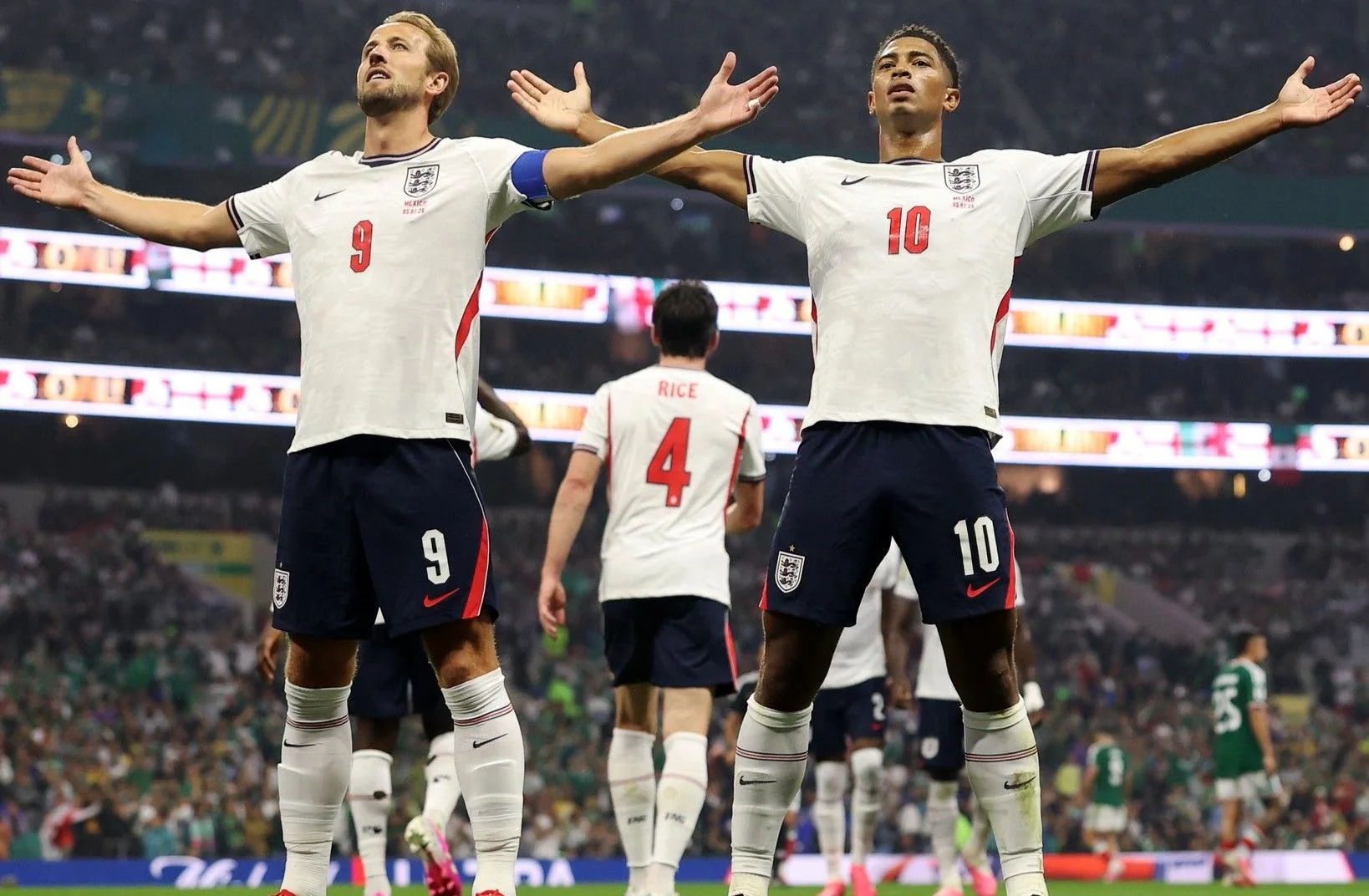 Bellingham double fires 10-man England past Mexico into World Cup quarter-finals